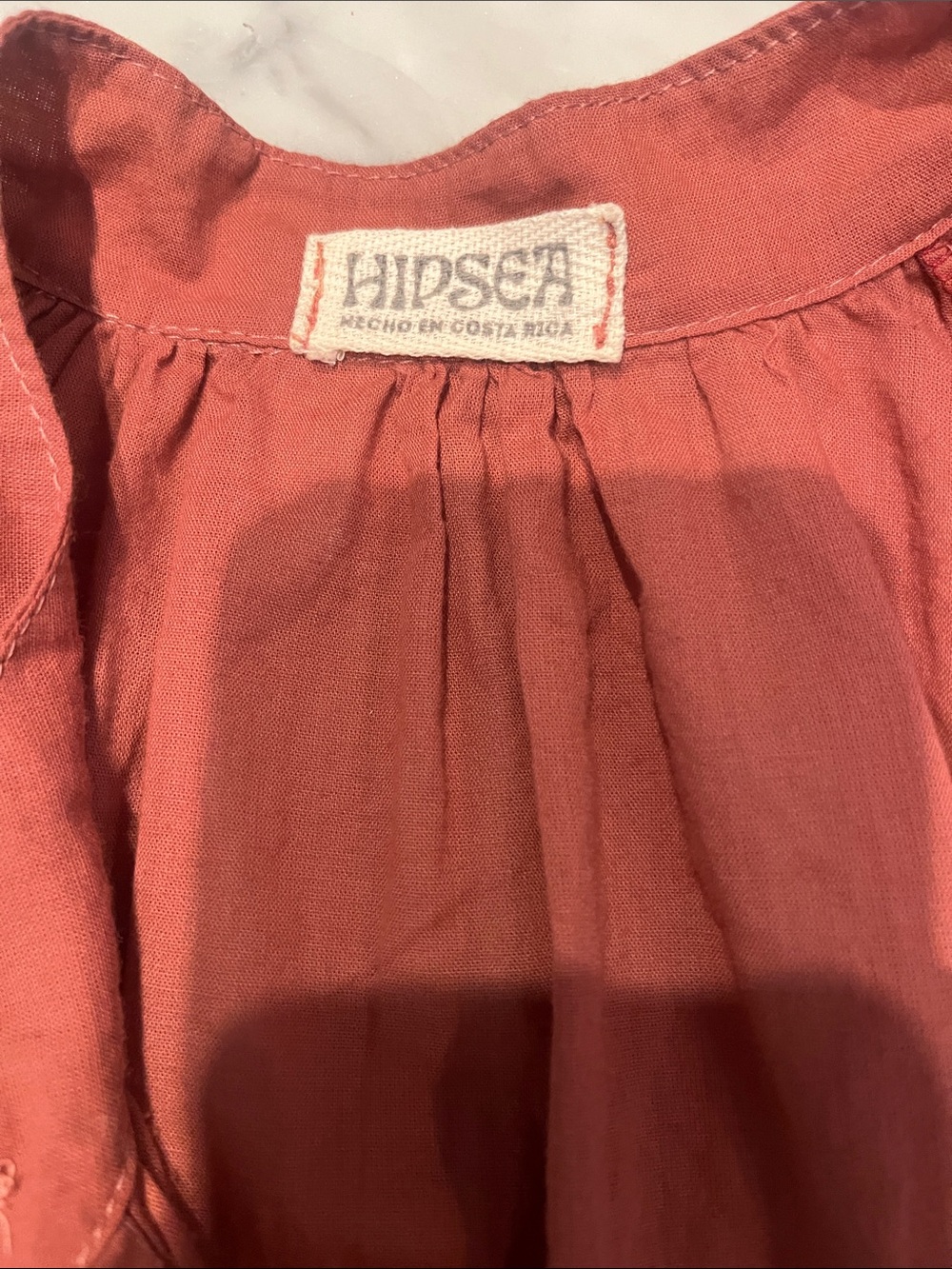Women's Rust Button-Front Blouse - Picture 3 of 3
